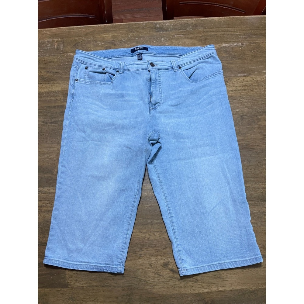 CHAPS Jeans, Women's Size 16, Blue, Denim, Capris, Light Wash